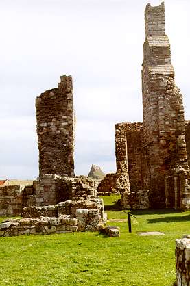 Castle in distance behind the chimneys