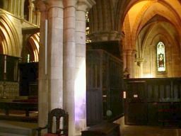 Stained glass window in Hexham Abbey