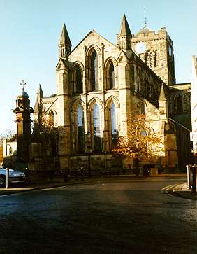 Hexham Abbey viewed from the Market Square