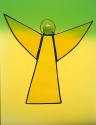 Yellow Coloured Glass Angel
