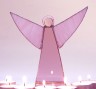 Pink Coloured Glass Angel